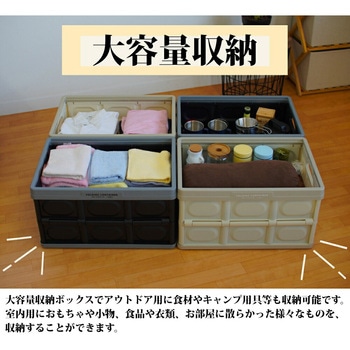 折りたたみコンテナ 木目蓋付き S アイボリー パークレーン