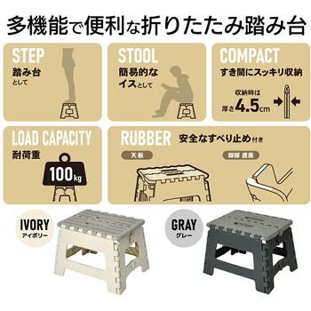 折りたたみ踏み台 22 ダークグレー パークレーン