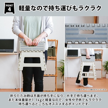 折りたたみ踏み台 22 アイボリー パークレーン