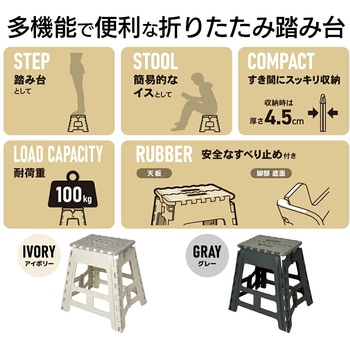 折りたたみ踏み台 39 アイボリー パークレーン