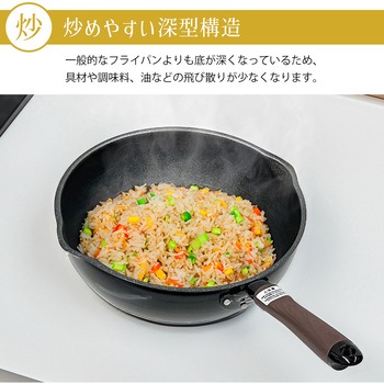 吹きこぼれにくいフライパン20cm パークレーン