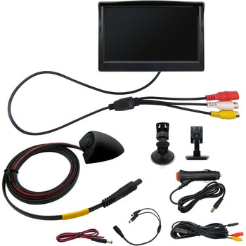 【AI機能付】サイドカメラ(200万画素)&5インチLCDセット 黒 左用 ブロードウォッチ