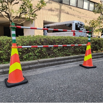 コーン延長 プラスワン(コーンバー2段取付部材)緑/白 グリーンクロス