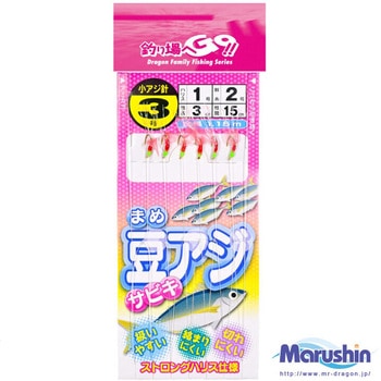 豆アジサビキ ピンク - マルシン漁具