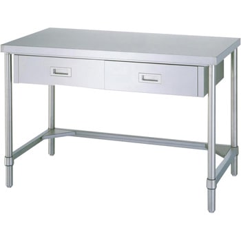 ステンレス作業台(片面引出・三方枠) ケニス