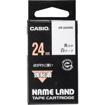 ネームランド強粘着 白に黒文字テープ カシオ計算機