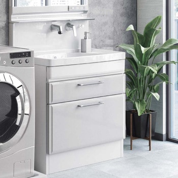 ホーロー洗面化粧台 オンディーヌ (洗面下台+水栓) タカラスタンダード