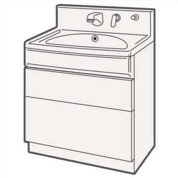 ホーロー洗面化粧台 オンディーヌ (洗面下台+水栓) タカラスタンダード