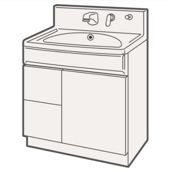 ホーロー洗面化粧台 オンディーヌ (洗面下台+水栓) タカラスタンダード