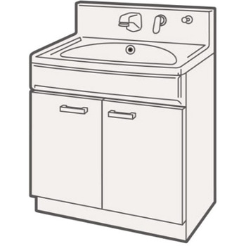 ホーロー洗面化粧台 オンディーヌ (洗面下台+水栓) タカラスタンダード