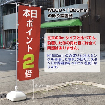2.4mのぼりオリジナルポール 友屋
