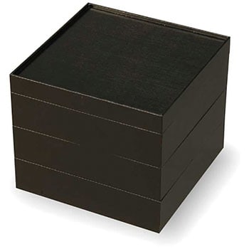 重箱 V-BOX 黒無地 (金ボール付)三段 大黒工業 【通販モノタロウ】