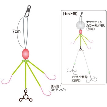 ふぐカットウチラシ ダブル掛け OWNER(オーナーばり)