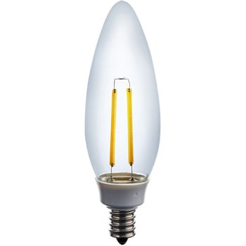 フィラメントLED電球シャンデリアC 長寿命設計 飛散防止コーティング採用 クリアタイプ エジソンランプ 電球色 ELPA