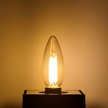 フィラメントLED電球シャンデリアC 長寿命設計 飛散防止コーティング採用 クリアタイプ エジソンランプ 電球色 ELPA