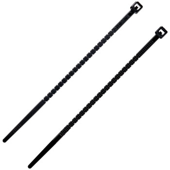 手で切れる結束耐候 100mm 断面が丸く安全 手でひねると切れて時短 DIY  キャンプ ケーブルタイ ELPA