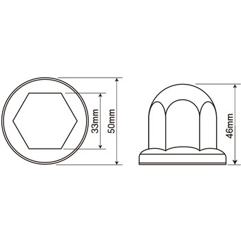 ステンレス ナットキャップ ISO 33mm×H46mm JB(日本ボデーパーツ工業)