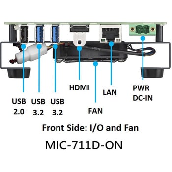 NVIDIA Jetson Orin NXに基づくAI推論システム 【AI 開発キット】MIC-711D-ON、MIC-711-OX Advantech(アドバンテック)