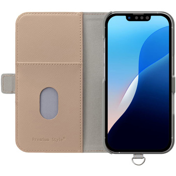 iPhone16e用 サフィアーノ調フリップカバー PGA