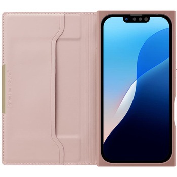 iPhone16e用 スエード調クリアフリップケース PGA