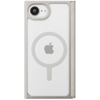 iPhone16e用 MagSafe対応 スエード調クリアフリップケース PGA