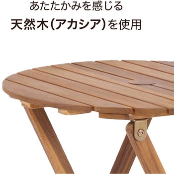 木製ラウンドテーブル&チェアー 3点セット タカショー
