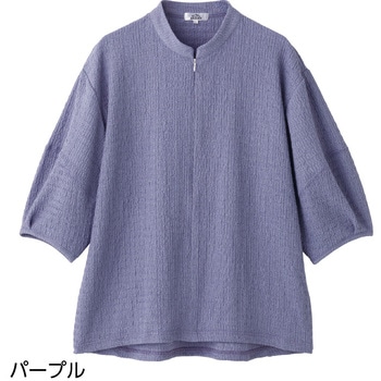 821692 ロングファスナーパフスリーブTシャツ 愛情介護