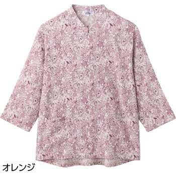 821161 7分袖ロングファスナーTシャツ 愛情介護