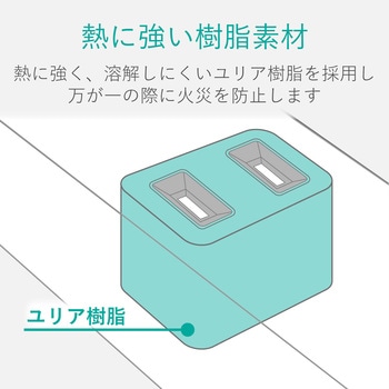 電源タップ 延長コード 2P 4個口 ほこり防止シャッター付 スイングプラグ ブラック エレコム