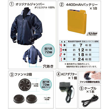 Lサイズ Aw1 L 快適涼風 空冷ウェア クールボーイ リチウムイオンバッテリーセット 1枚 Yamazen 山善 通販サイトmonotaro