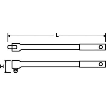 スイベルハンドル200mm 差込3/8インチ DAYTONA(デイトナ)