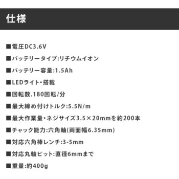 スクリュードライバー BLACK&DECKER