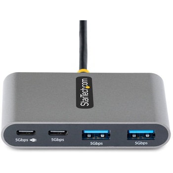 USBハブ/Type-C接続/100W USB PDパススルー/USB 3.2 Gen 1/5Gbps/2x USB-A + 2x USB-C/30cmホストケーブル - StarTech.com