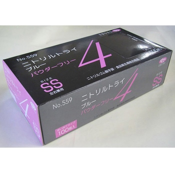 ニトリルトライ4 ブルー パウダーフリー エブノ