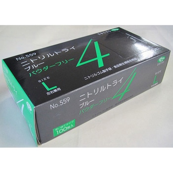 ニトリルトライ4 ブルー パウダーフリー エブノ