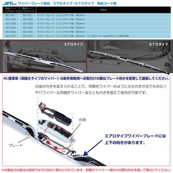 エアロタイプワイパーブレード Uフック JET INOUE(ジェットイノウエ