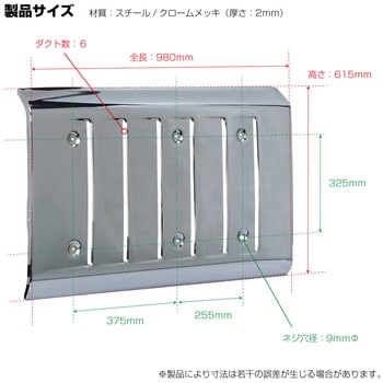 540205 ふそう大型'17スーパーグレート用メッキマフラーカバー 1個 JET