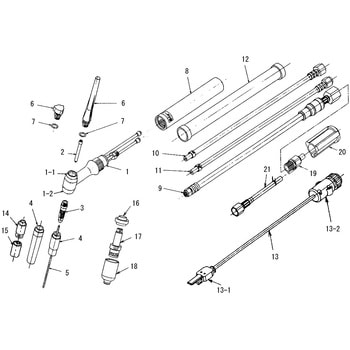 部品 TIG溶接トーチAWD-18 ダイヘン アルゴン溶接トーチ用ノズル 【通販モノタロウ】