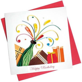 バースデーカード Quilling Card(クイリングカード)
