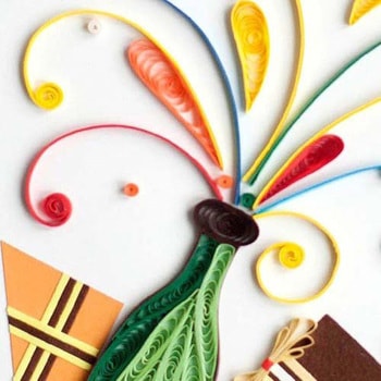 バースデーカード Quilling Card(クイリングカード)