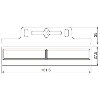 RR-0217-GEW 前カゴ 下面取付リフレクター 金具付 CATEYE グレー