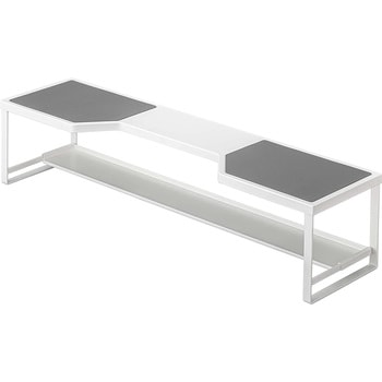 プレート コンロ奥ラック 排気口カバー付 山崎実業