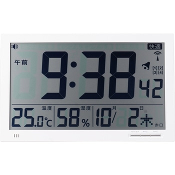 電波置掛時計 大型デジタル 環境目安表示機能付き モノタロウ