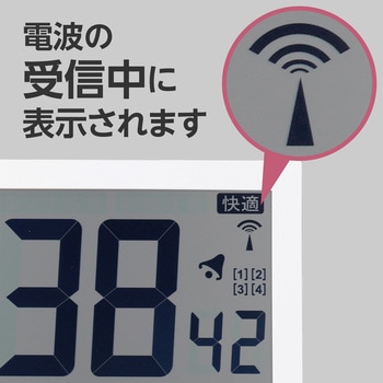 電波置掛時計 大型デジタル 環境目安表示機能付き モノタロウ