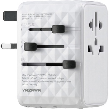 海外用マルチ変換プラグPD70W付白 YAZAWA(ヤザワコーポレーション)