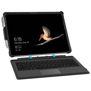 Microsoft Surface Go3/Go2/Go対応 背面ハードケース(ハンドベルト付)ブラック エムディーエス