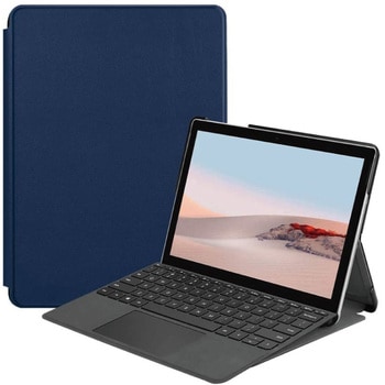 Microsoft Surface Go3/Go2/Go対応 フラップケース ネイビー エムディーエス