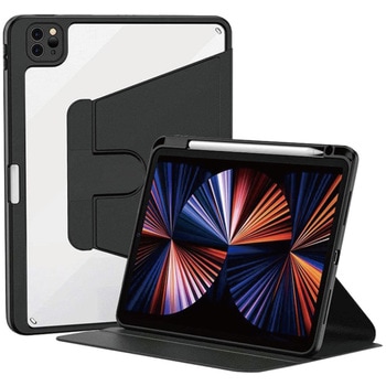 iPad Pro11(第4・3・2世代)対応 フラップケース(360度)ブラック エムディーエス
