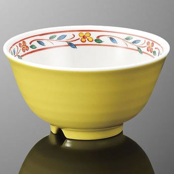 菜時器エクセル 丸茶碗 小 黄彩橘 マルケイ(国際化工)