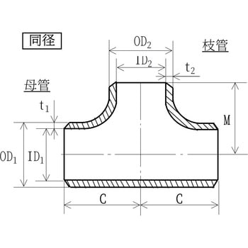 溶接式管継手(黒)チーズ SCH40 古林工業